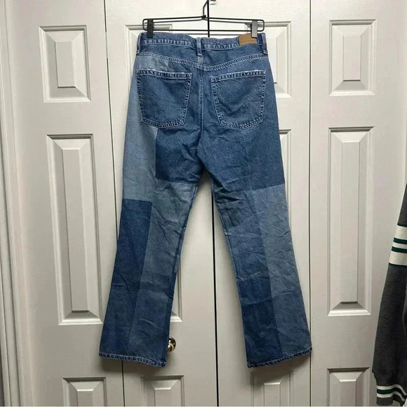 American Eagle 90’s Bootcut Jeans Patchwork Size 6 Short - Picture 6 of 10